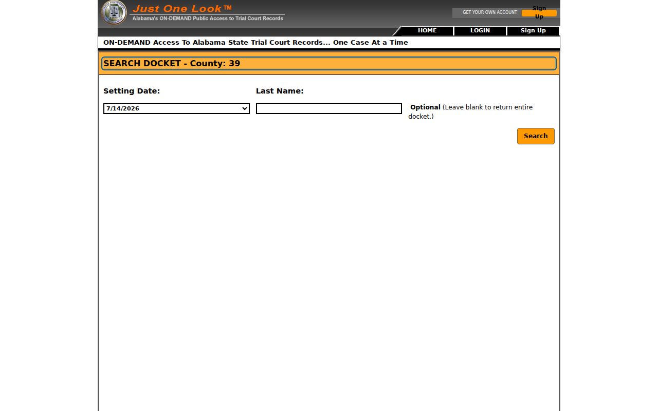 Choctaw County criminal court docket setting search