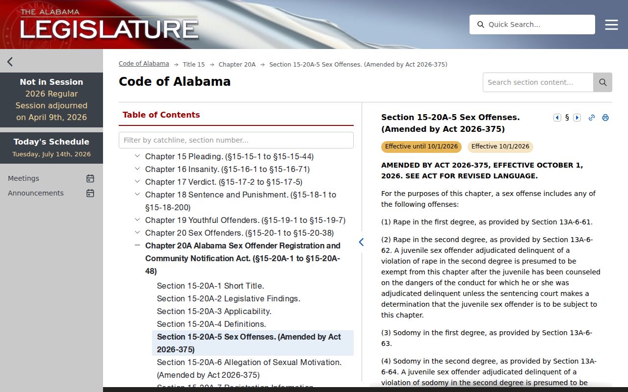 Covered Alabama registry offenses affecting Choctaw County records