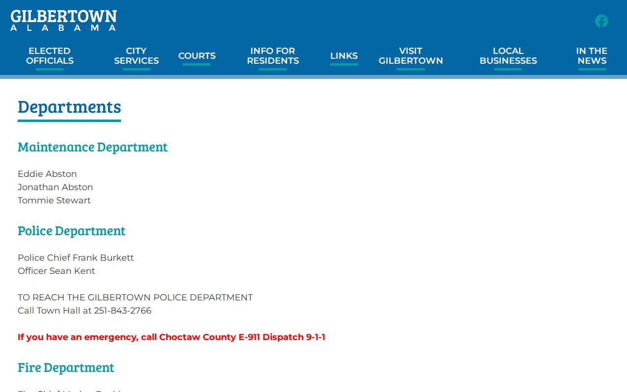Gilbertown police department criminal records contact
